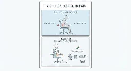 Corporate Ergonomic Desk Assessment for IT Tech Parks Bangalore — On-Site Employee Wellness Audit Corporate ergonomic desk assessment for IT tech parks Bangalore infographic — Pro Physiotherapy Bengaluru B2B on-site workplace wellness diagram showing desk ergonomics workstation optimisation (adjustable chair with supported back, screen at eye level, keyboard at elbow height, feet flat on floor) and professional on-site assessment led by a certified ergonomist evaluating employee wrist alignment and postural check, delivered to Manyata Tech Park, RMZ Ecoworld, Bagmane, Electronic City and Bannerghatta Road tech corridors