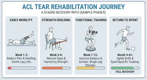 Stroke Paralysis Physiotherapy Recovery — A Path to Independence · JP Nagar 8th Phase Bengaluru Stroke paralysis physiotherapy recovery infographic Bengaluru — Pro Physiotherapy JP Nagar 8th Phase 3-stage neuro-rehabilitation roadmap showing assisted movement in bed, balance and gait retraining with parallel bars, and strength & coordination retraining in front of mirror, with 4 core physiotherapy benefits (restore movement, reduce spasticity, improve mobility, enhance neuroplasticity) for post-stroke hemiplegia home rehabilitation across JP Nagar, Gottigere, HSR Layout and Bannerghatta Road Bengaluru