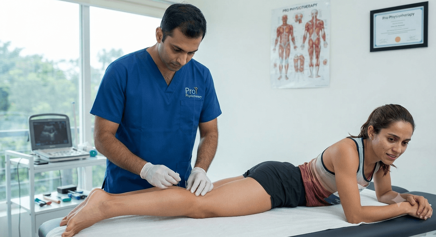 Slipped disc physiotherapy JP Nagar — dry needling & disc care Slipped disc physiotherapy JP Nagar — dry needling on posterior chain for lumbar radiculopathy at Pro Physiotherapy