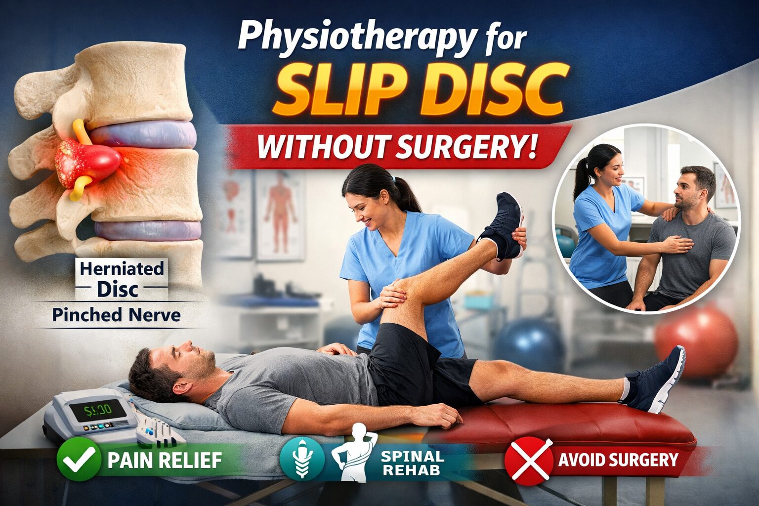 Physiotherapy for Slip Disc Without Surgery – Non-Surgical Back Pain Treatment